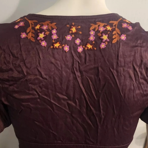 Womens Free People Stardust Plum Satin Dress Size 4 - Picture 8 of 9